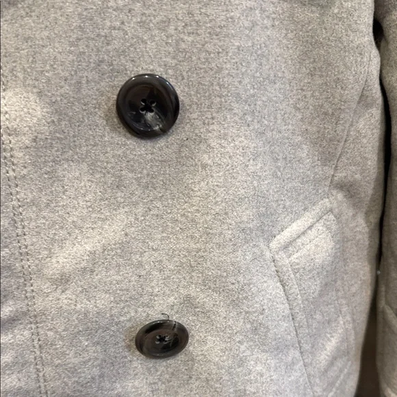 Banana Republic Women's Gray Pea Coat - Picture 3 of 6